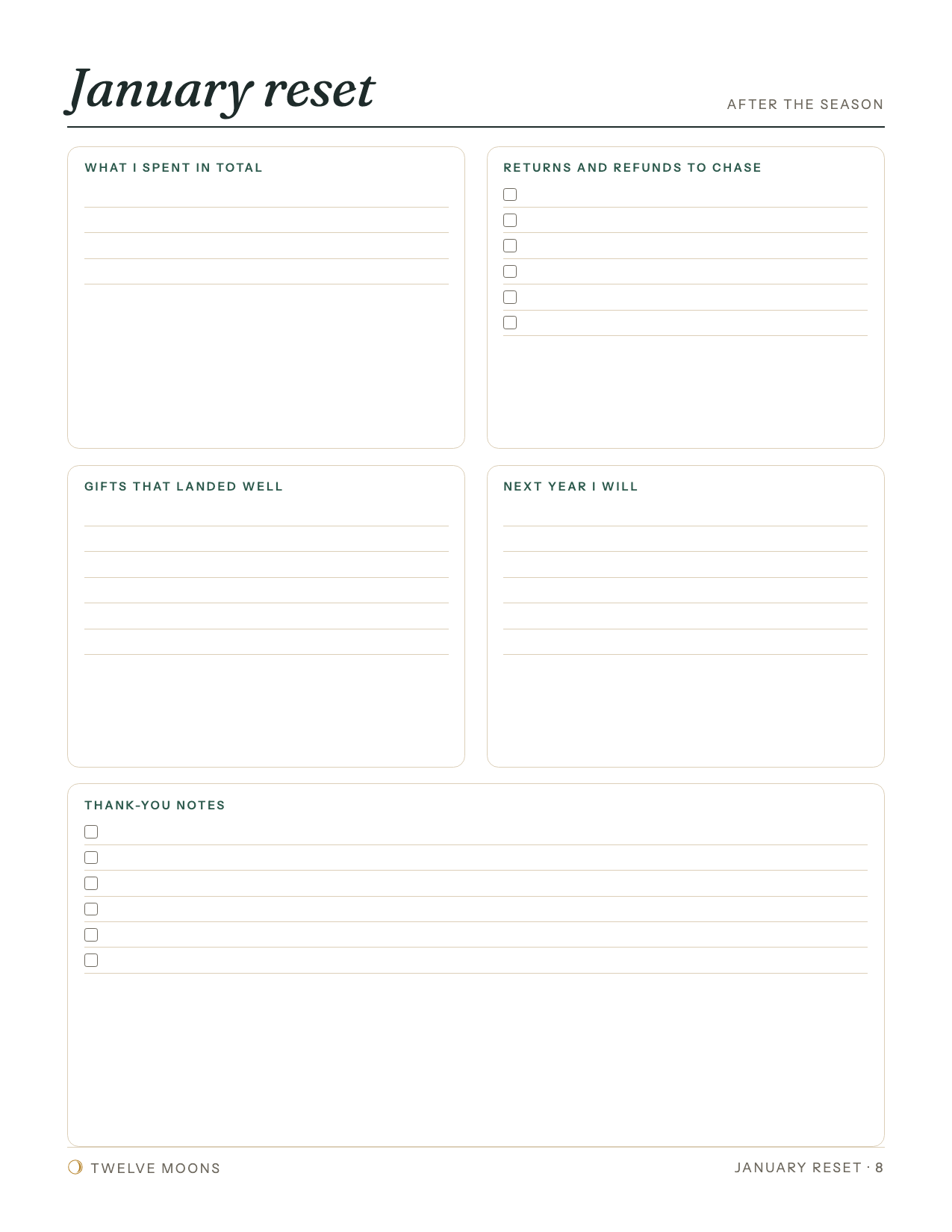 Gift & Budget Planner: page preview 6 of 6